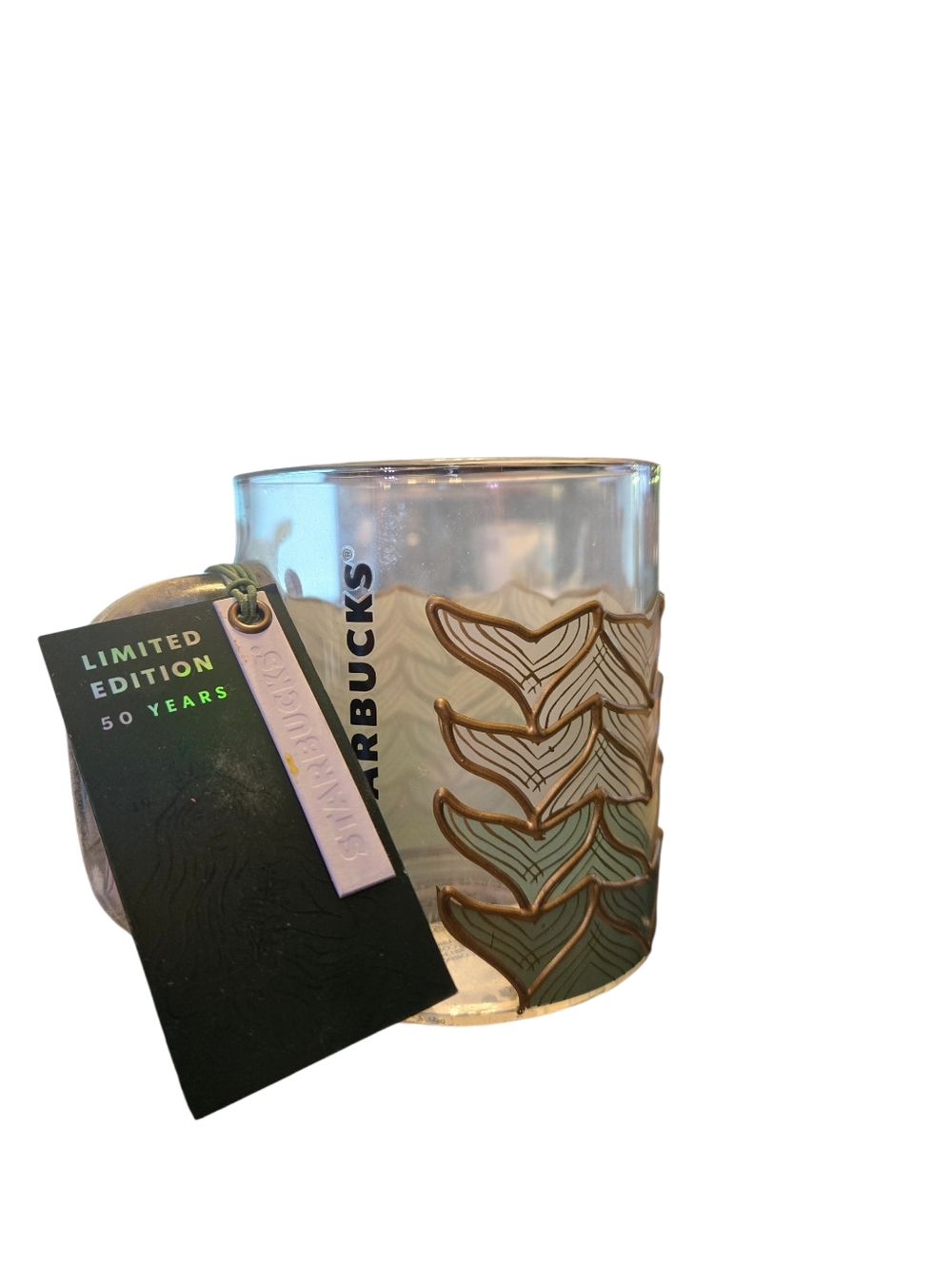 NWT Starbucks 2020 50th Anniversary Ltd Edition Mermaid Tails 12 oz Glass Mug